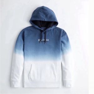 🏄🏽‍♂️ Hollister Men’s XS Blue & White Ombré Hoodie